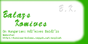 balazs komives business card